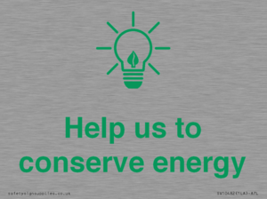 Help us to conserve energy 